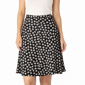 Diane Von Furstenberg Rosalita Silk A-Line Skirt Ballet Rose Print Size 8 Medium